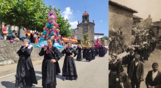 Foto-montaje de la Consejera, con lo actual y lo antiguo.
