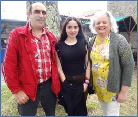 Maximino Fernndez y su esposa Mara Crespo junto a su hija Carla Fernndez