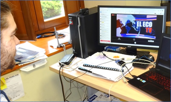Pablo Monestina realizando trabajos para la emisin