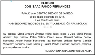 Esquela Isaac