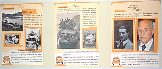 Algunas de las imagenes que se pueden ver en la exposicin de Autocares Cabranes