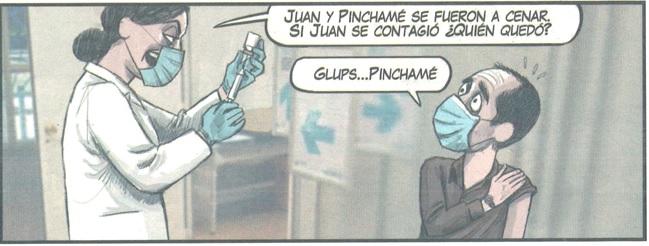Vieta publicada en La Nueva Espaa el 12 de diciembre, con ilustracin de Pablo Garca y guion de Rogelio Romn.