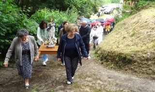 Imagen de la procesin del ngel de Castiello del ao anterior