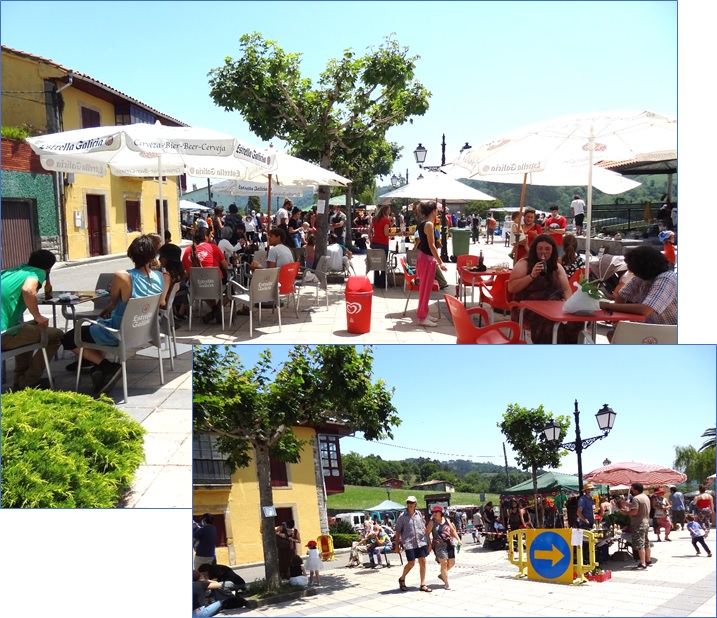 Vista del mercado del tenderete