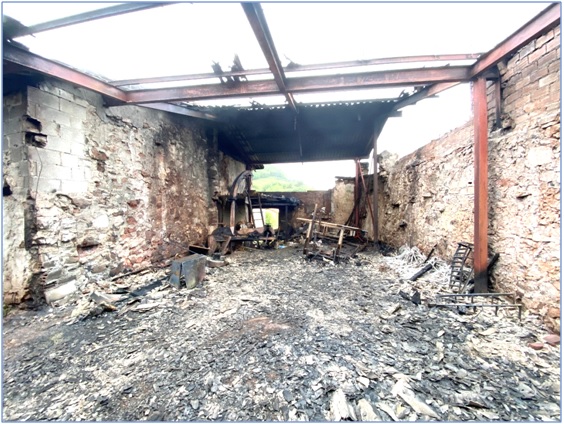Imagen de la cuadra despus del incendio