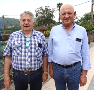 Julin Huerta Solares (Presidente) y Armando Gonzlez Estrada (secretario), fotografiados el  17 de junio en Santa Eulalia. | EL ECO