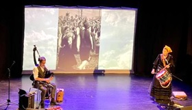 Actuacin de los hermanos Heva en el Teatro Riera de Villaviciosa