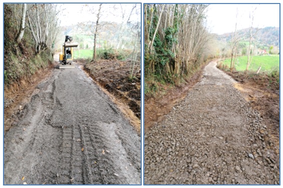 Imagenes de las obras en el Camino del Ordinayo