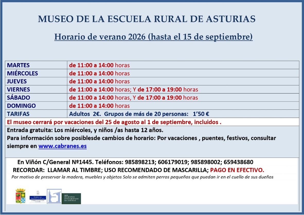 Horarios Museo