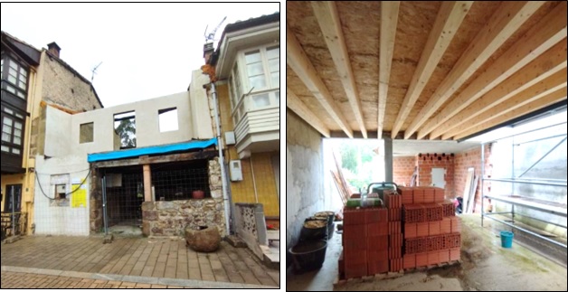 Estado actual exterior (fachada de La Prazuela) e interior del edificio. | Fotos de Ivn Paniceres Corrales, arquitecto.