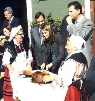 Con los entonces Principes - hoy Reyes-, antes su casa, en octubre de 2008