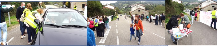 Manifestacin en el cruce de las Casas de Ru