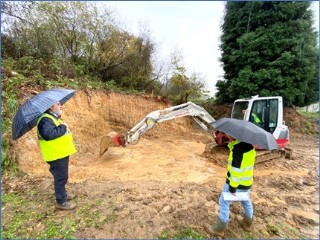 Los trabajos, en su fase inicial, a primeros de diciembre. | Foto facilitada por el Ayuntamiento de Cabranes