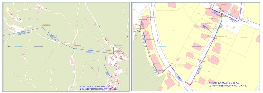 Ruta de la fibra hasta Madiedo y por la parte baja de Santa Eulalia