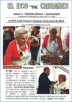 Noticia sobre el festival de la boroa en el Eco N 214