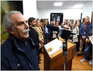 Jos Cuadra en la inaguracin de la Sala de Canellada en el Museo