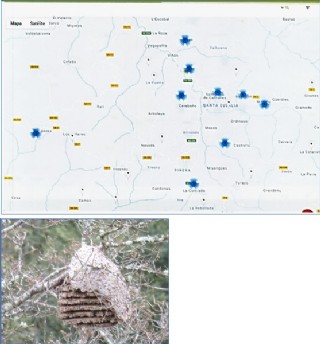 apa cabrans de nidos (como el de esta foto) retirados en 2019. En total, 47 (donde ms, en Bospoln  -9-, en Gerdies  -6- y en Niao  -4-). Precisamente esas zonas  (destacadas en azul)  sern las de preferente intervencin por Proteccin Civil en esta n