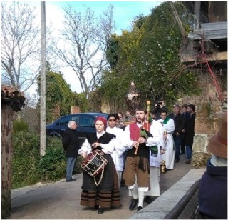 Procesin en los Villares