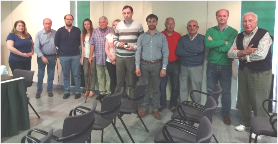 Foto de familia, con la Corporacin, al final de la sesin./ Foto: EL ECO