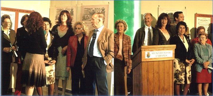 Consuelo, en el centro (con fondo verde detrs), junto a su esposo Juan Luis Del Valle (a la izquierda), en mayo de 2006. | EL ECO, Archivo.