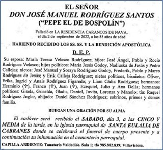 Essquela de Pepe el de Bospoln