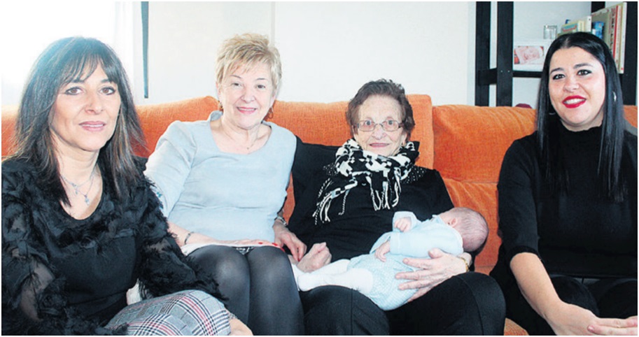 Mercedes y su familia