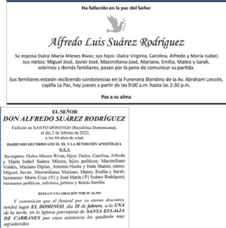 Esquelas de Alfredo Surez