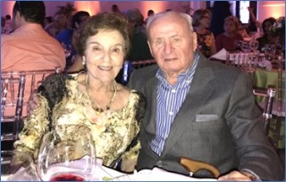 El matrimonio, en la Casa de Espaa, en septiembre de 2017, durante la cena de La Santina.