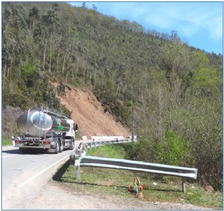 Imagen del tramo de la carretera donde se produjo el accidente