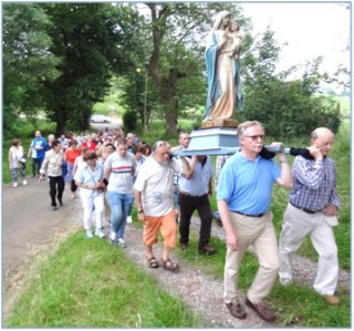 Llegada de la Virgen del Rosario a la Capilla de Arboleya