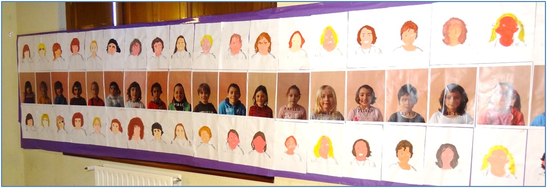 Trabajo realizado por los alumnos contra el racismo
