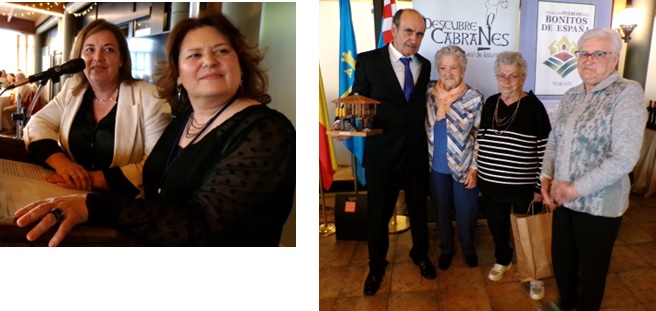 Olga y Mercedes (promotoras, con Humberto, del Homenaje); y a la derecha, con Flor, Zulima y Elena.