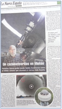 Pgina del peridico con la informacin aludida en este reportaje