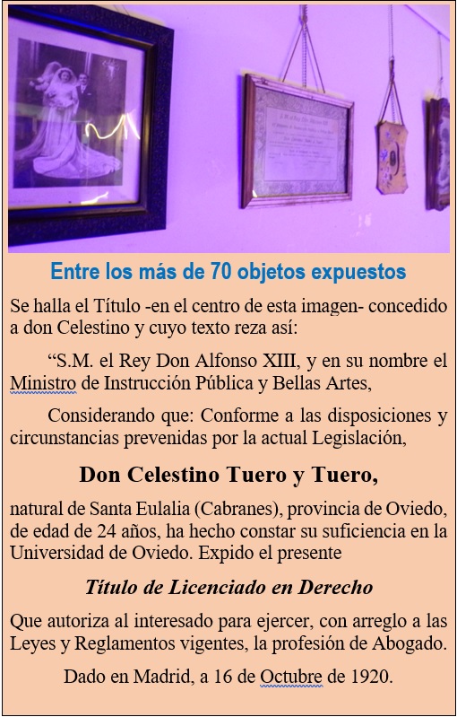 Parte de los objetos expuestos