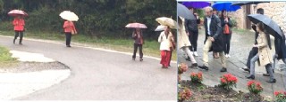 Toracenses retornando caminando y La Princesa y la Infanta, en un repecho