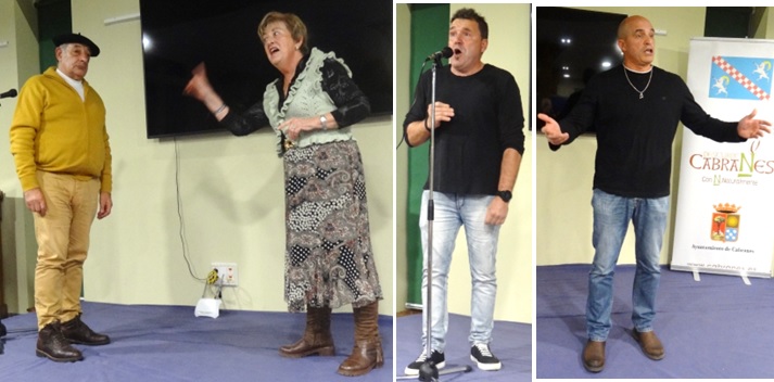 A la izquierda, �gueda Riera lanz�ndole el aviso a Enrique Antu�a; en el centro, el cangu�s Adolfo Ur�a; y a la derecha, el gijon�s Fernando Entrialgo.