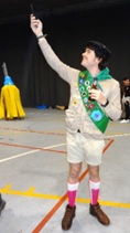 Pablo Monestina -labra, vestido de boy scout