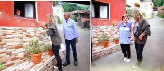 Imagen de Amada Naredo, Sonia Fidalgo y Humberto Vigil en las grabaciones del programa Pueblos