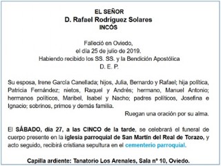 Esquela Rafael Rodrguez Solares