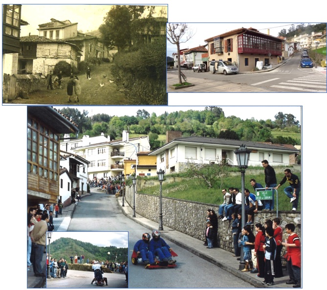 Fotos antiguas y actuales de la Calle  Diego de Cabranes en Santa Eulalia