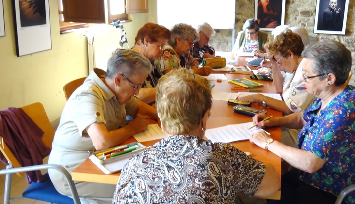 Imagen de Palmira en el curso de memoria impartido en el Ayuntamiento de Cabranes