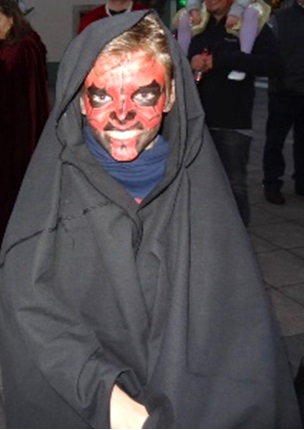 Disfraz de Darth Maul de Star Wars en el carnaval 2018
