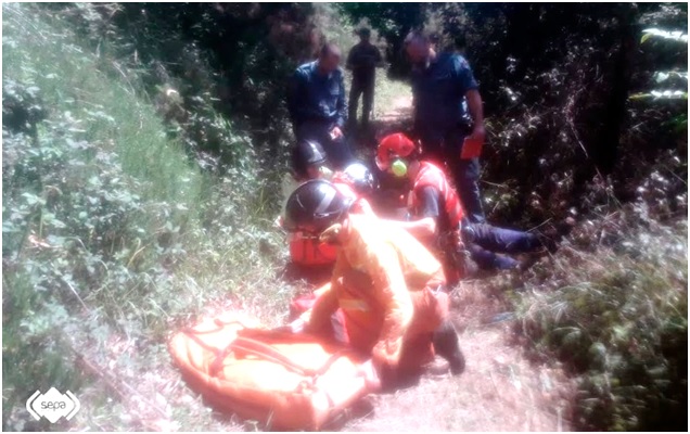 Otra imagen del rescate de Eduardo
