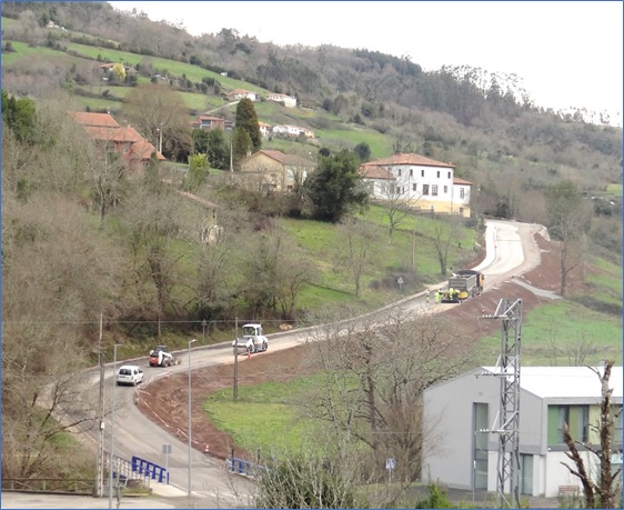 Imagen de las obras de acceso a Santa Eulia