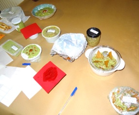 Imagenes de las muestras de guacamole presentadas al concurso