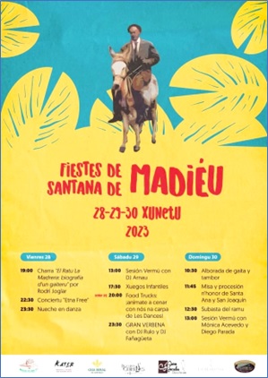 Cartel fiestas de Madiéu 2023