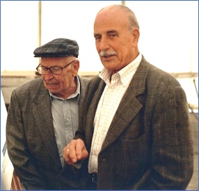 En esta foto, con Urbano Huerta Madiedo (de Carabaño), en el polideportivo municipal, en marzo de 2006.