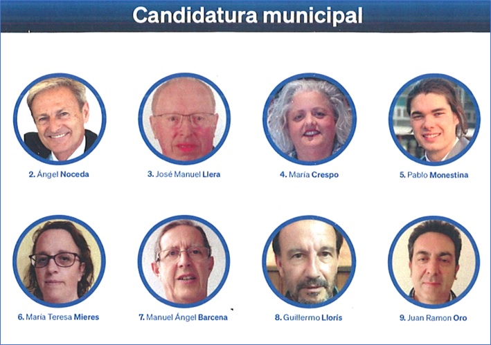 Imagen individual de los integrantes de su Candidatura.