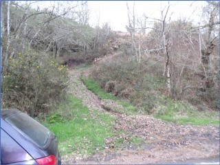 Camino de acceso a Les Vegues (cerca de El Cantil), en cuya mejora se invertirán 6.632,69 euros. Foto EL ECO