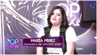 Imagen de María durante el programa